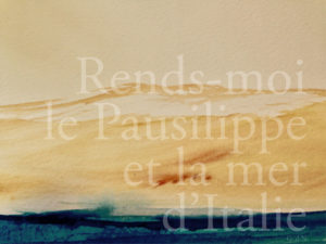 mer / Aquarelle / Impression sur papier aquarelle / Marouflage sur dibond / Caisse américaine