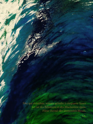 maritime / abstrait / Aquarelle / Impression sur papier aquarelle / Marouflage sur dibond