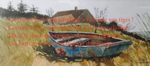 bateau / maritime / figuratif / Aquarelle / Impression sur papier aquarelle / Marouflage sur dibond / Caisse américaine