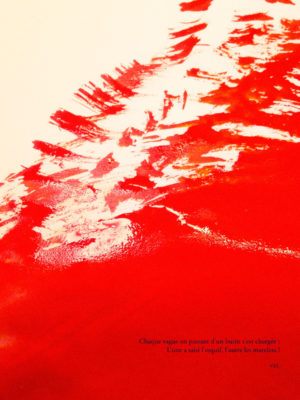 maritime / abstrait / Aquarelle / Impression sur papier aquarelle / Marouflage sur dibond